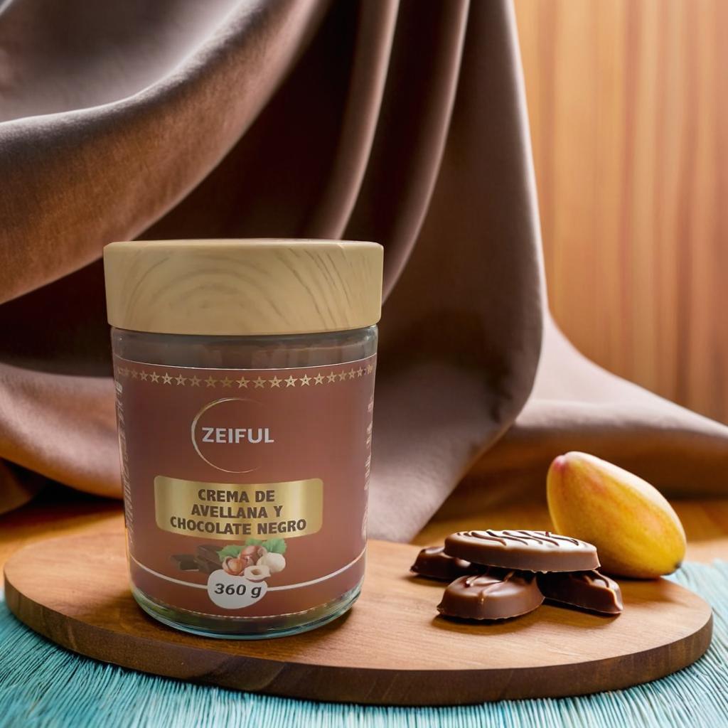 Crema Artesanal de Avellana y Chocolate Negro