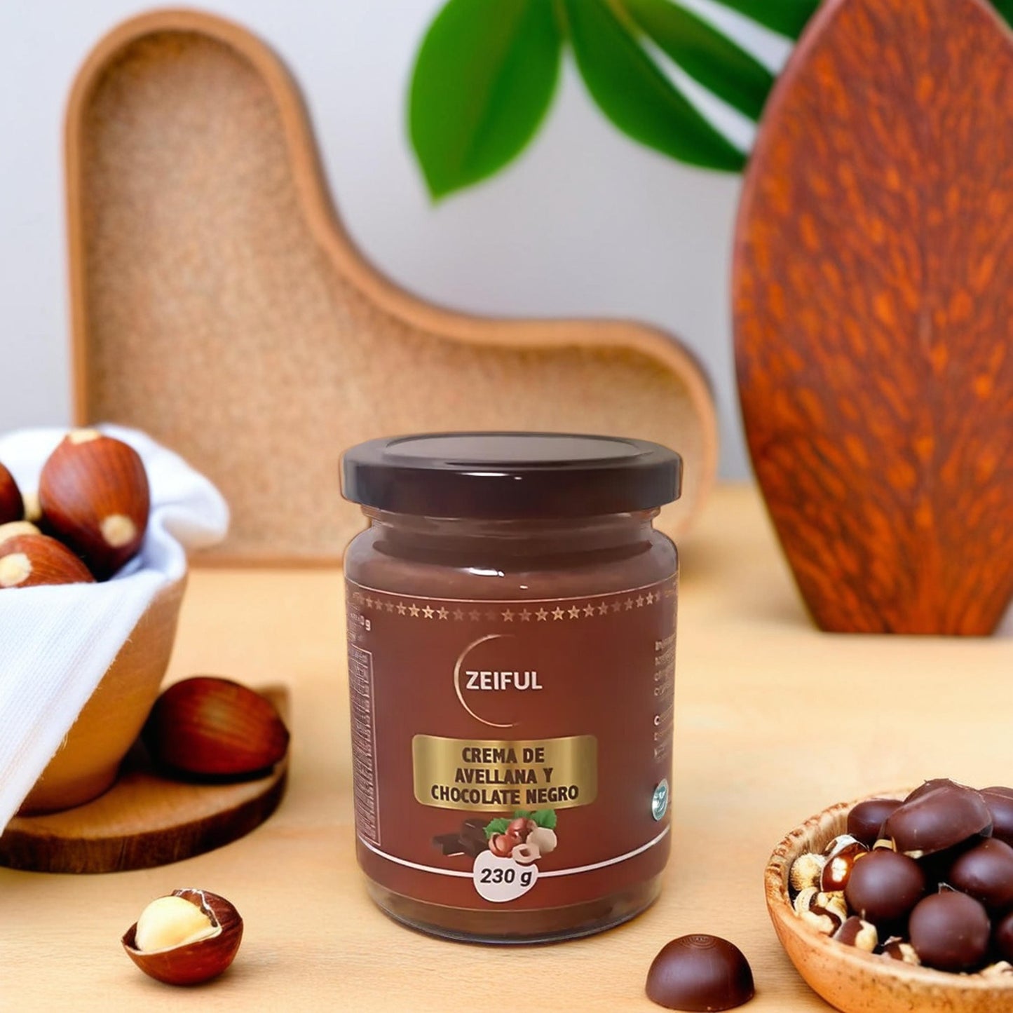 Hazelnut and dark chocolate cream
